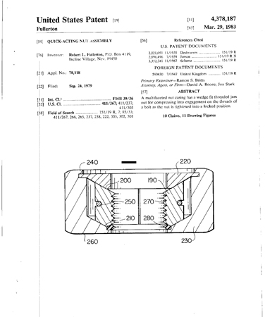 patent-4,378,187 (basic ZipNut)
